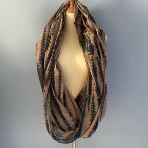 Tie-dye infinity scarf with teal stitching #NWT
